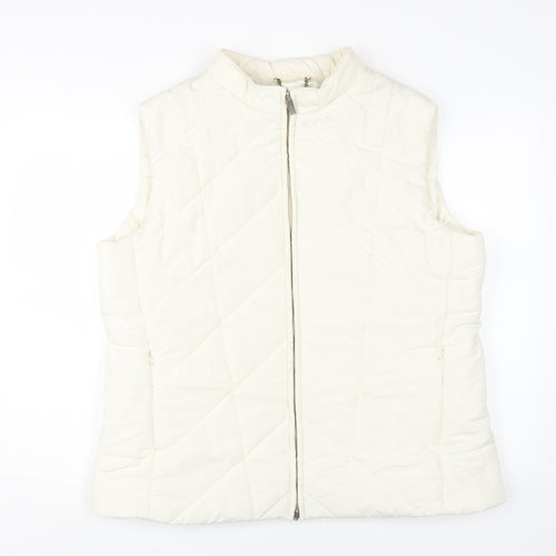 Viyella Women's Ivory Quilted Waistcoat Size 18