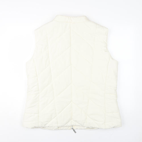 Viyella Women's Ivory Quilted Waistcoat Size 18