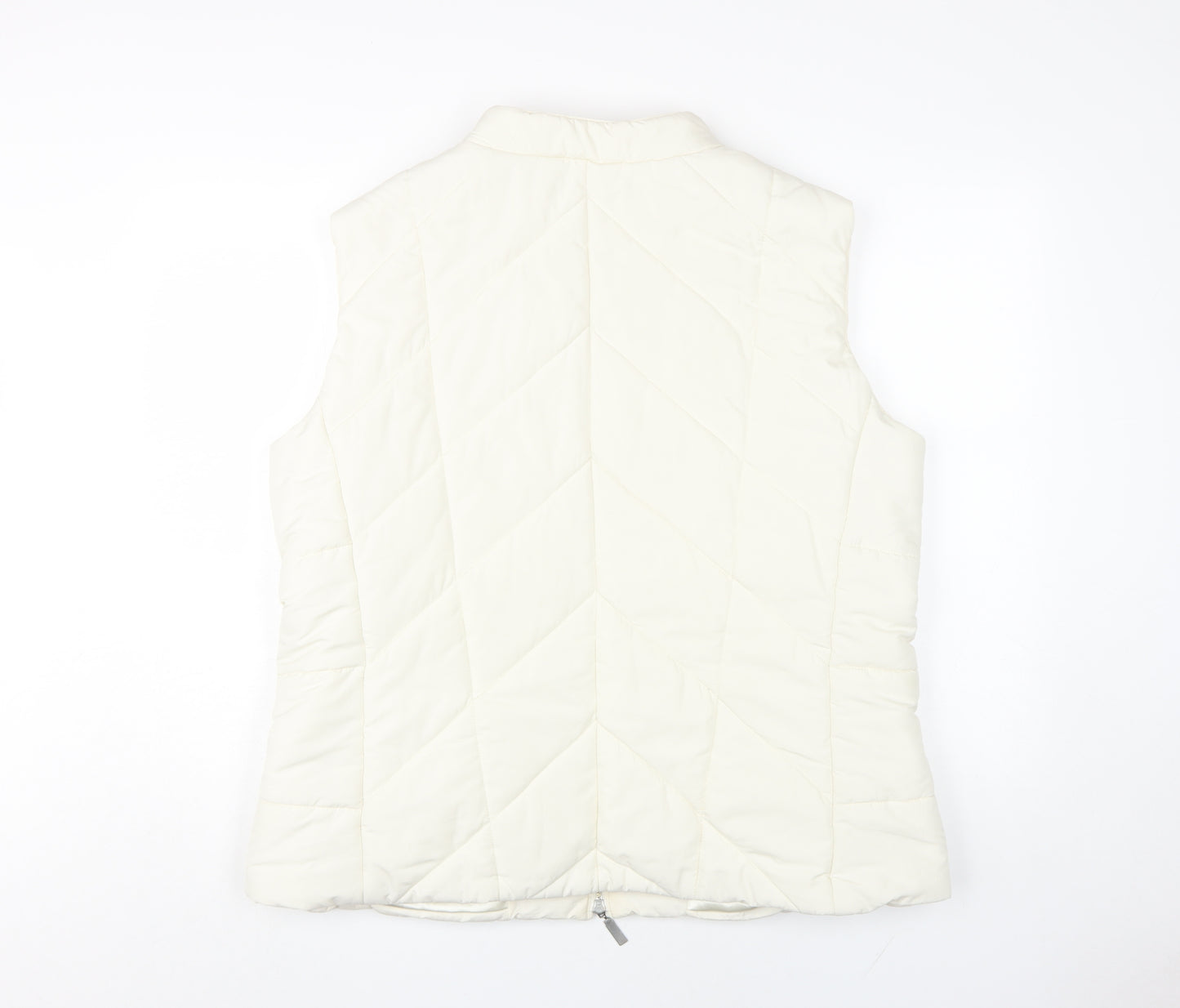 Viyella Women's Ivory Quilted Waistcoat Size 18