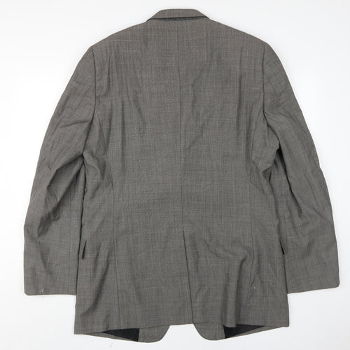 Jaeger Men's Grey Check Suit Jacket 44L