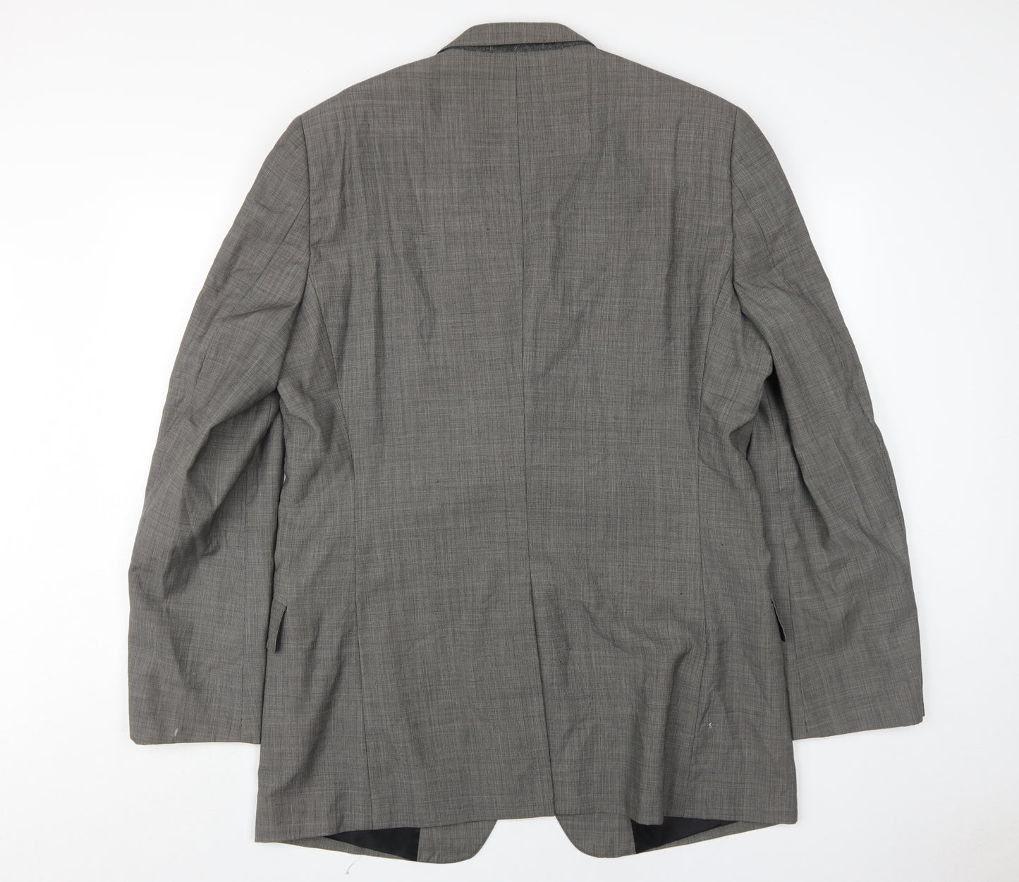 Jaeger Men's Grey Check Suit Jacket 44L