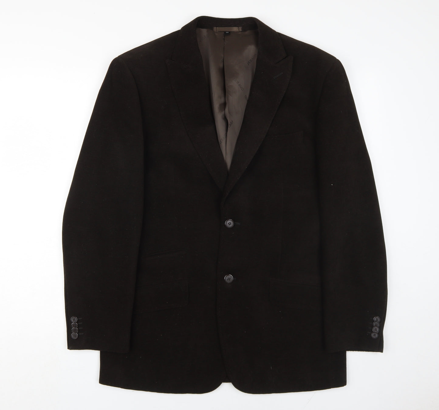 Feraud Men's Brown 38 Single-Breasted Blazer