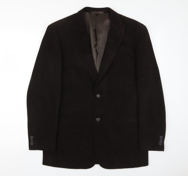 Feraud Men's Brown 38 Single-Breasted Blazer