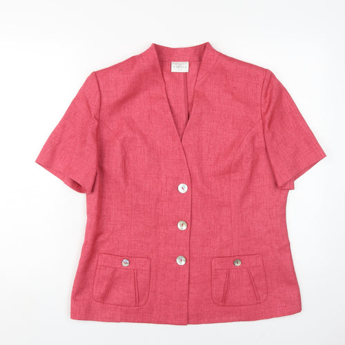 Eastex Women's Red Blazer Jacket Size 14 Short Sleeve