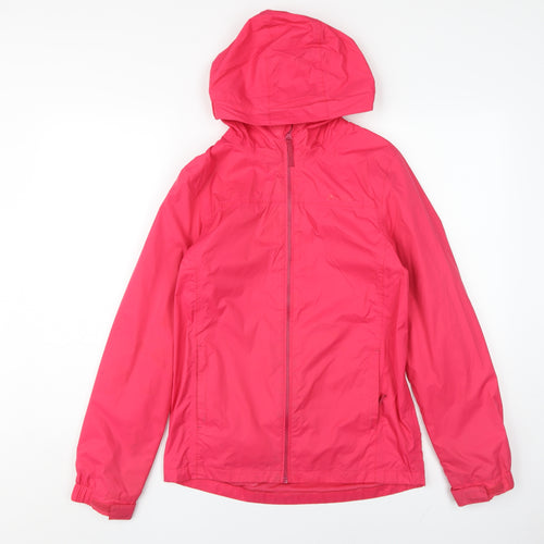 Mountain Warehouse Girls Pink Rain Coat 13 Years Waterproof