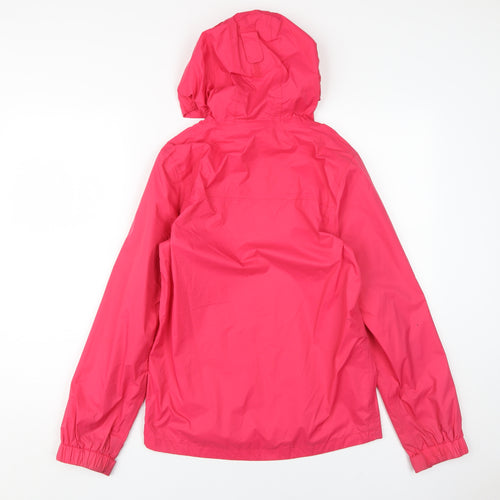 Mountain Warehouse Girls Pink Rain Coat 13 Years Waterproof