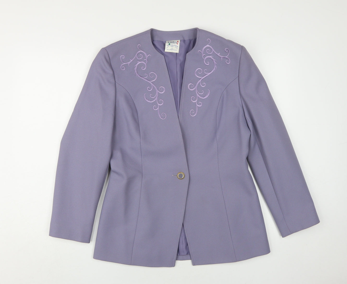 Eastex Women's Purple Embroidered Blazer Size 10