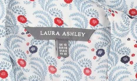 Laura Ashley Women's Floral Blouse, Size 10, Sleeveless