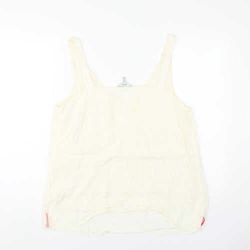 Joules Women’s Ivory V-Neck Tank Top, Size 16