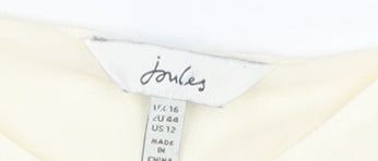 Joules Women’s Ivory V-Neck Tank Top, Size 16