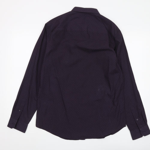 Thomas Nash Unisex Purple Polka Dot Shirt M