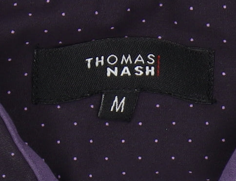 Thomas Nash Unisex Purple Polka Dot Shirt M