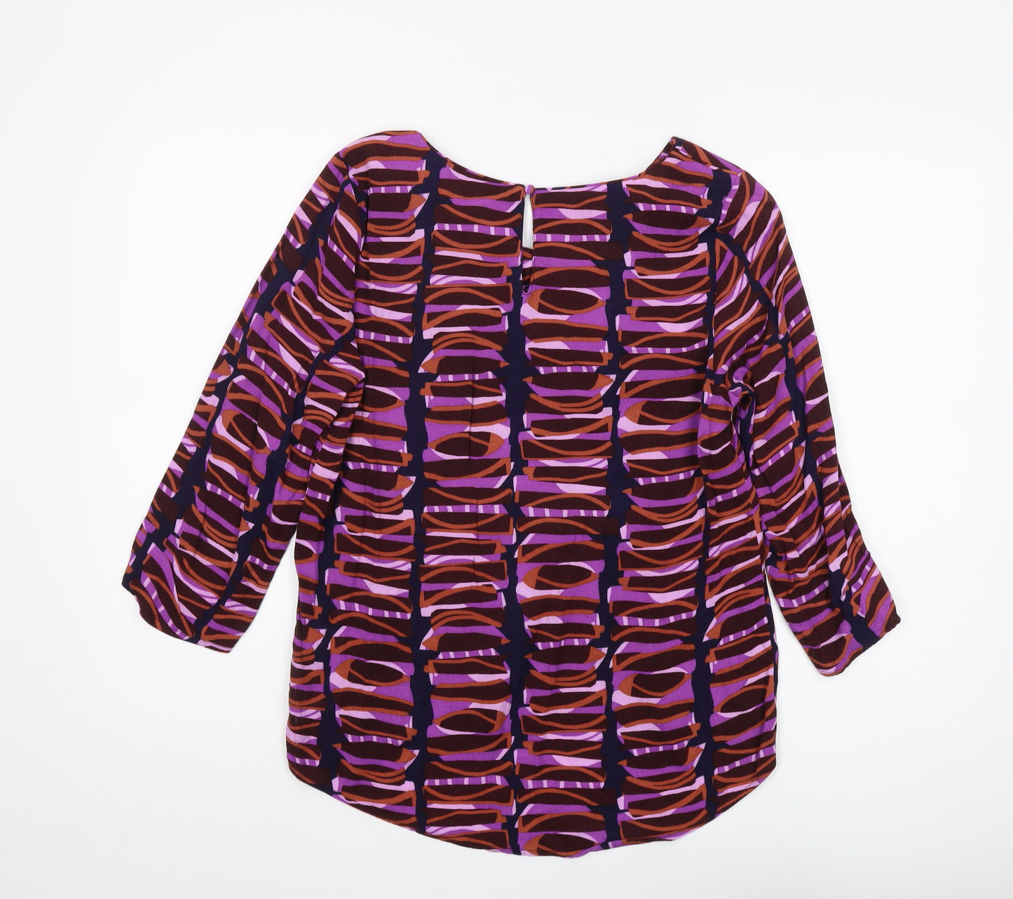 White Stuff Women's Purple Blouse, Size 12, 3/4 Sleeve