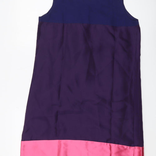 Jigsaw Women Multicoloured Silk Sleeveless Dress - Size 14