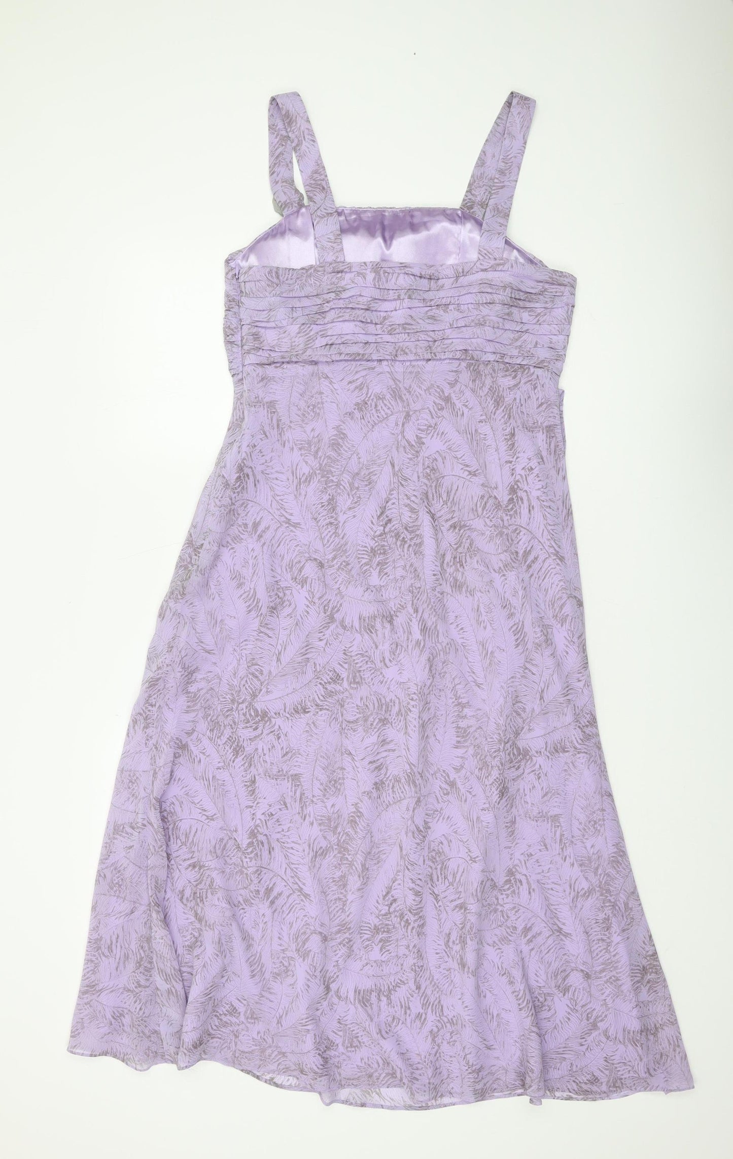 Jacques Vert Women's Purple Floral Dress UK 12