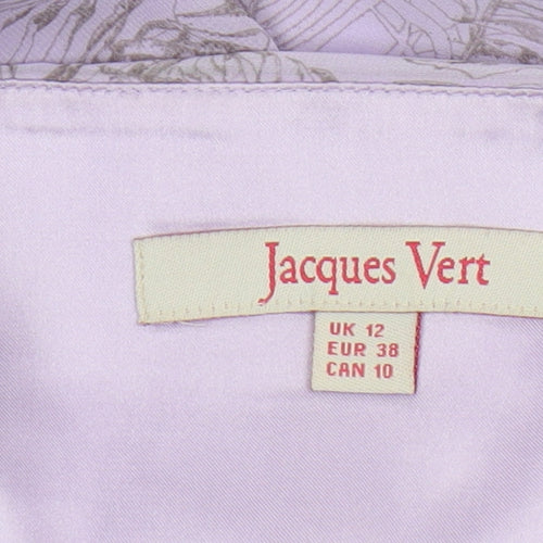 Jacques Vert Women's Purple Floral Dress UK 12