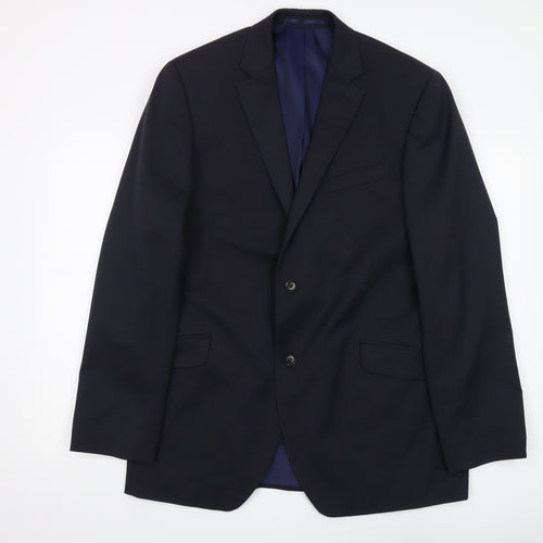 Austin Reed Men's Blue Suit Jacket 44L Long Formal Wear