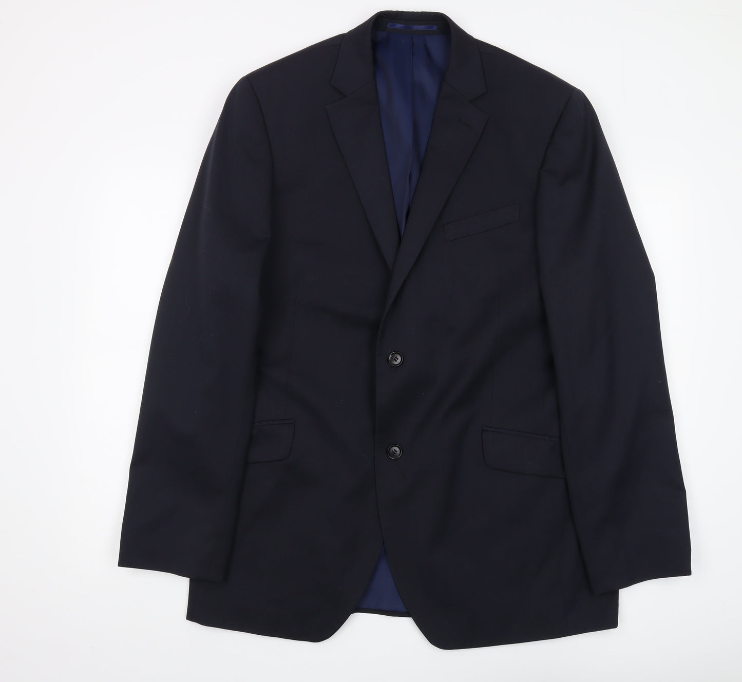 Austin Reed Men's Blue Suit Jacket 44L Long Formal Wear