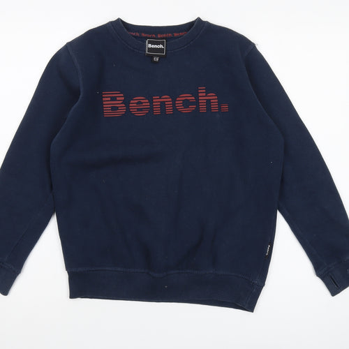 Bench Boys Blue Pullover Sweatshirt, Logo, 11-12 Years