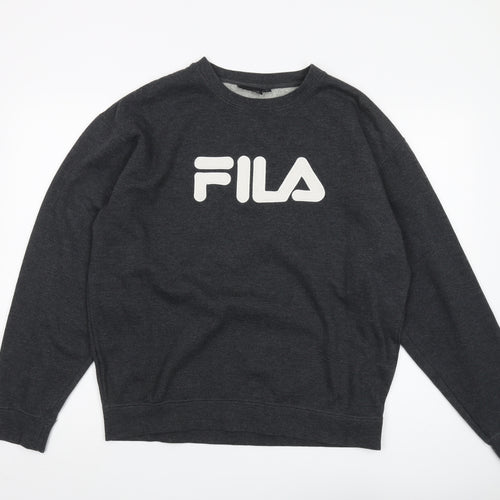 Fila Men's Black Pullover Sweatshirt - Size L