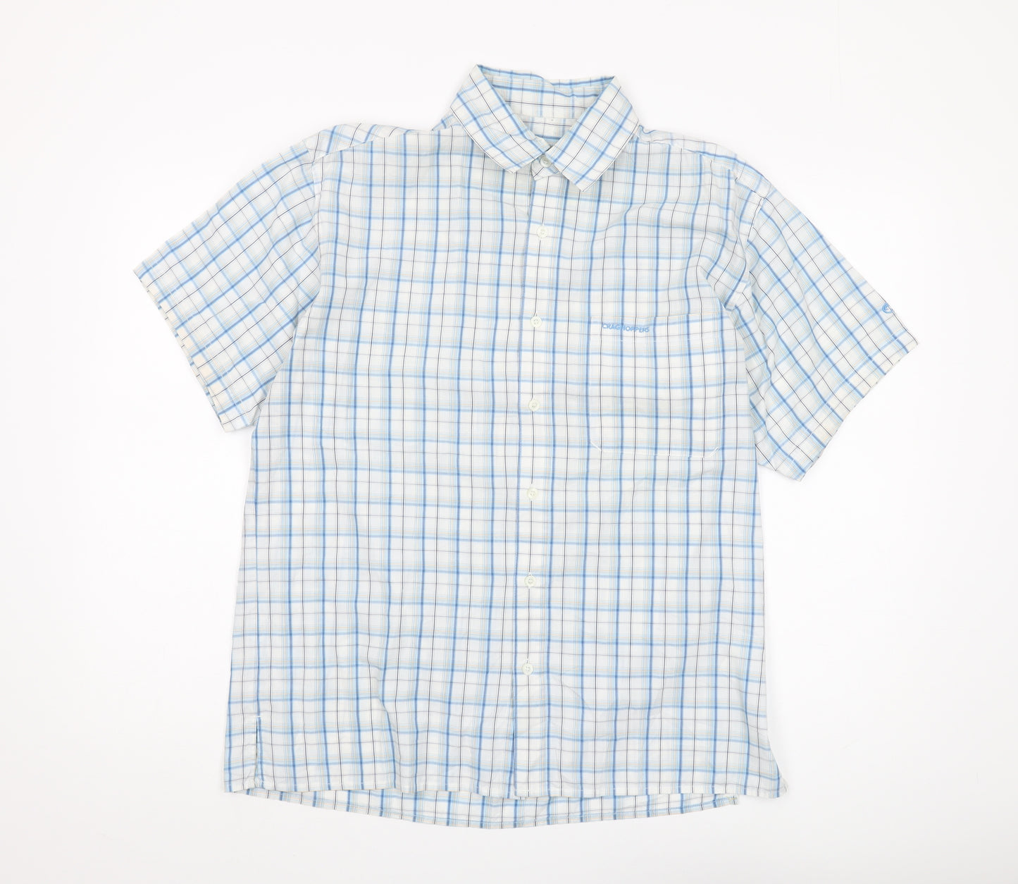 Craghoppers Men's Check Short Sleeve Shirt Blue M