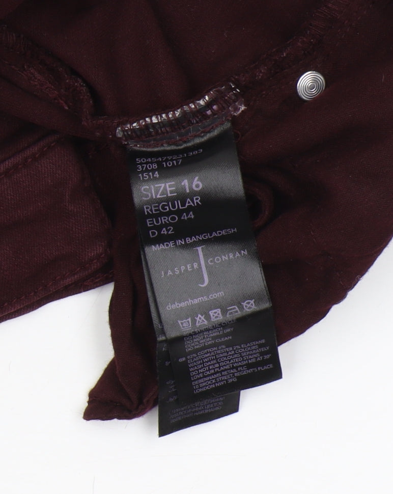 Jasper Conran Women's Brown Straight Jeans Size 16