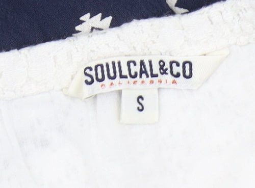 Soulcal & Co Women's Strapless Navy Floral Dress S