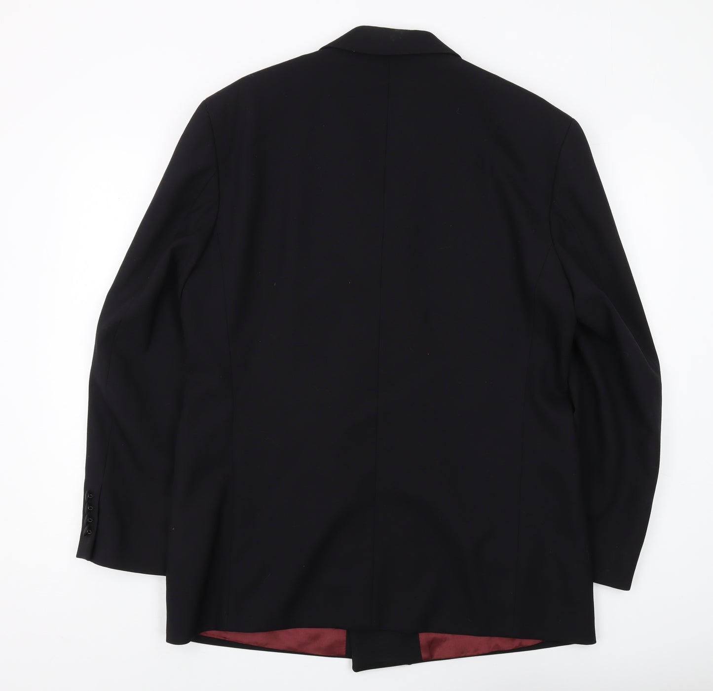 Moss Bros Men's Black Double-Breasted Blazer, 42R