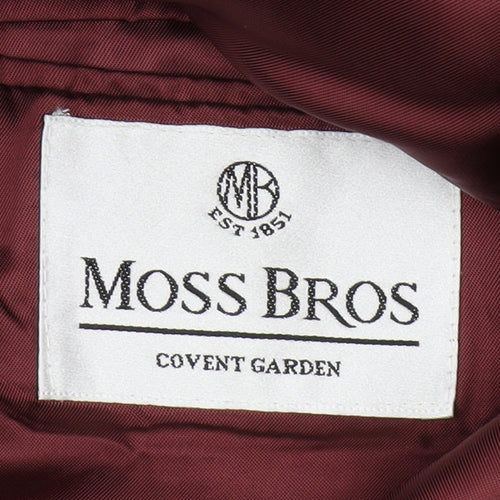 Moss Bros Men's Black Double-Breasted Blazer, 42R