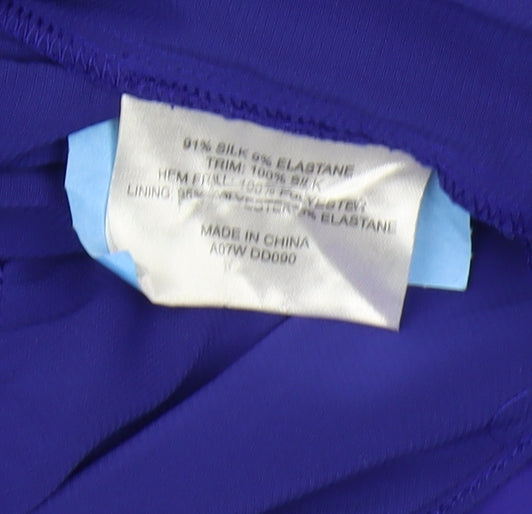 Karen Millen Women's Purple Silk Mini Party Dress Size 10