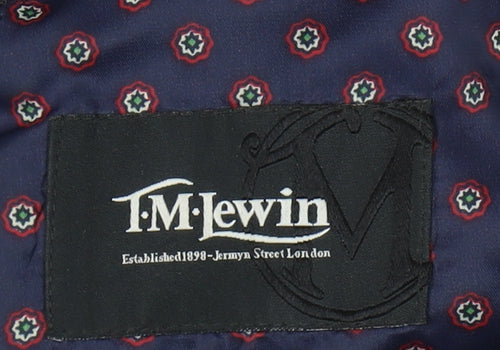 T.M. Lewin Men's Grey Wool Blazer, Size 38, Regular Fit