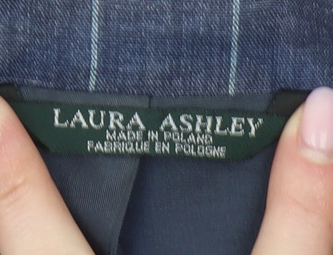 Laura Ashley Women's Blue Pinstripe Blazer, Size 8