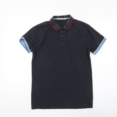 Ben Sherman Men's Black Cotton Polo Shirt Size S