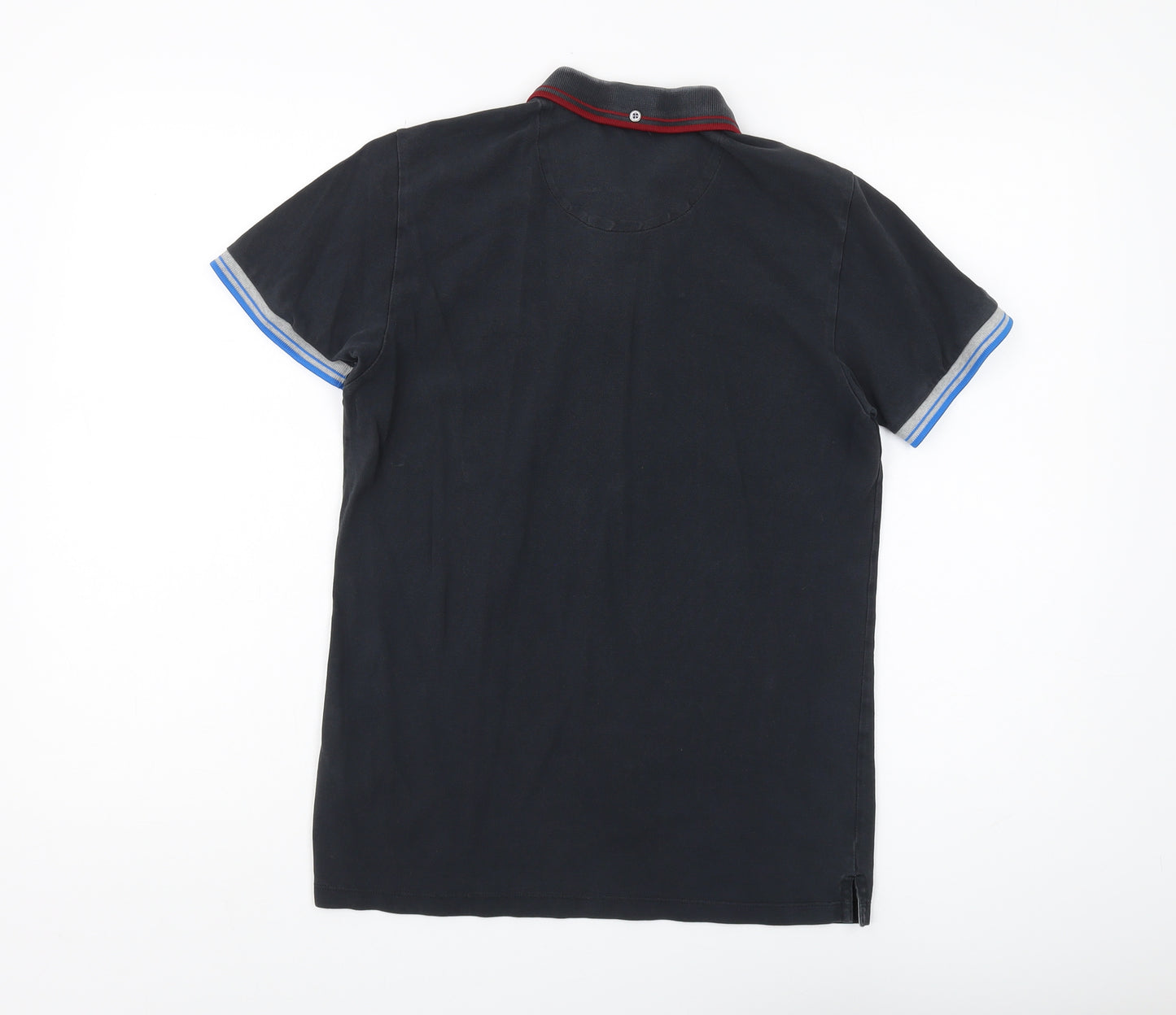Ben Sherman Men's Black Cotton Polo Shirt Size S