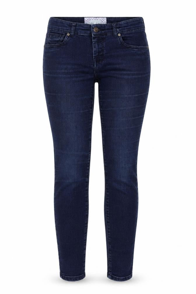 Front view of Women's Blue Skinny Jeans - 8R, Excellent Condition
