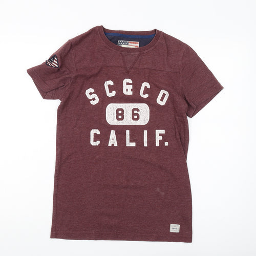 SoulCal & Co Men's Red Graphic Print T-Shirt, Size S