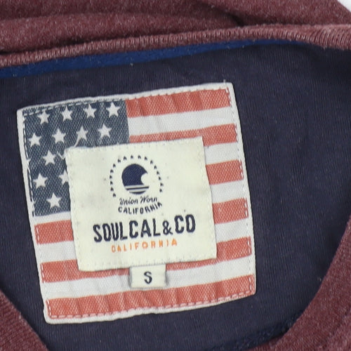 SoulCal & Co Men's Red Graphic Print T-Shirt, Size S