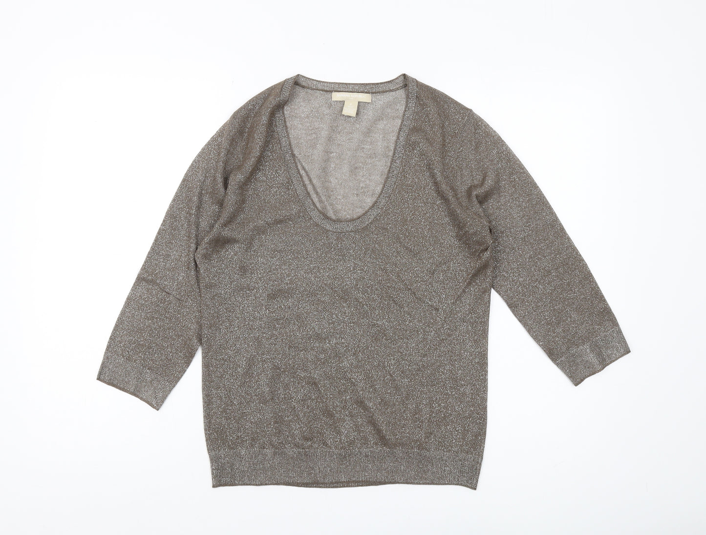 Banana Republic Women's Brown Scoop Neck Jumper S