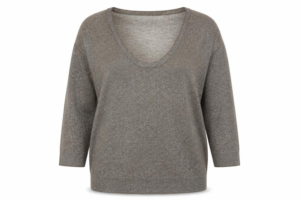 Banana Republic Women's Brown Scoop Neck Jumper S