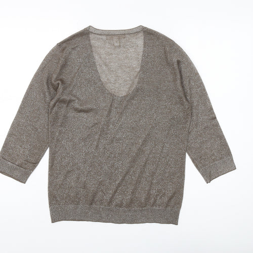 Banana Republic Women's Brown Scoop Neck Jumper S
