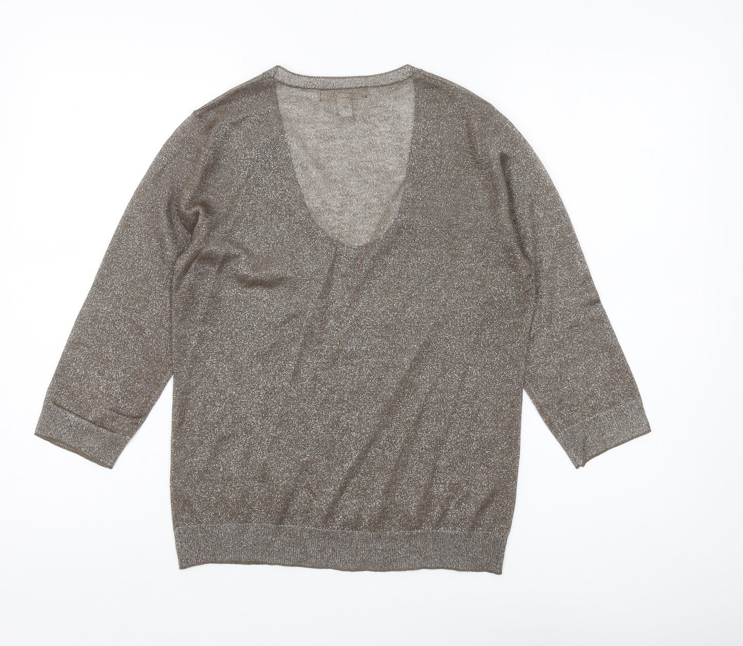Banana Republic Women's Brown Scoop Neck Jumper S
