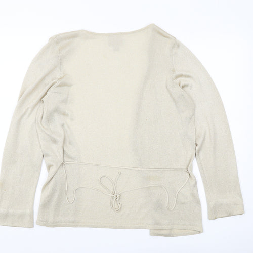 Laura Ashley Women's Beige Cardigan L - Elegant & Lightweight