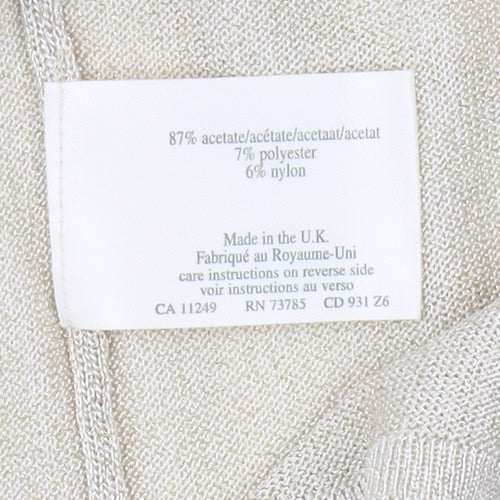 Laura Ashley Women's Beige Cardigan L - Elegant & Lightweight