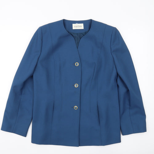 Eastex Women's Blue Suit Jacket Size 10, Regular Fit