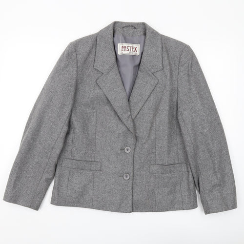 Eastex Women's Grey Wool Blazer Size 12 – Vintage Style