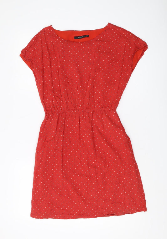 Van Heusen Women's Red Polka Dot Shift Dress M