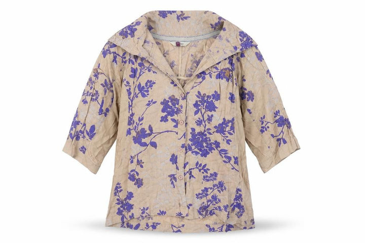 FatFace Women Beige Floral Blouse Tunic Size 10