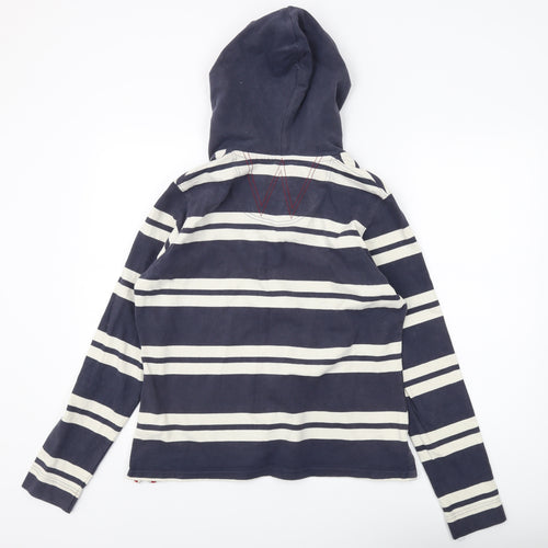 Weird Fish Women's Blue Striped Pullover Hoodie