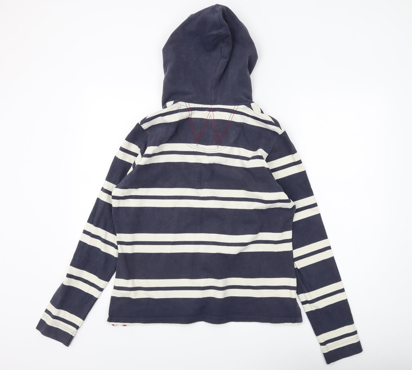 Weird Fish Women's Blue Striped Pullover Hoodie