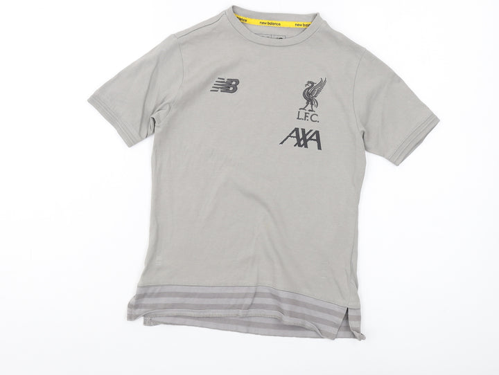New Balance Boys Grey T-Shirt, 7-8 Years, Sports Style Casual